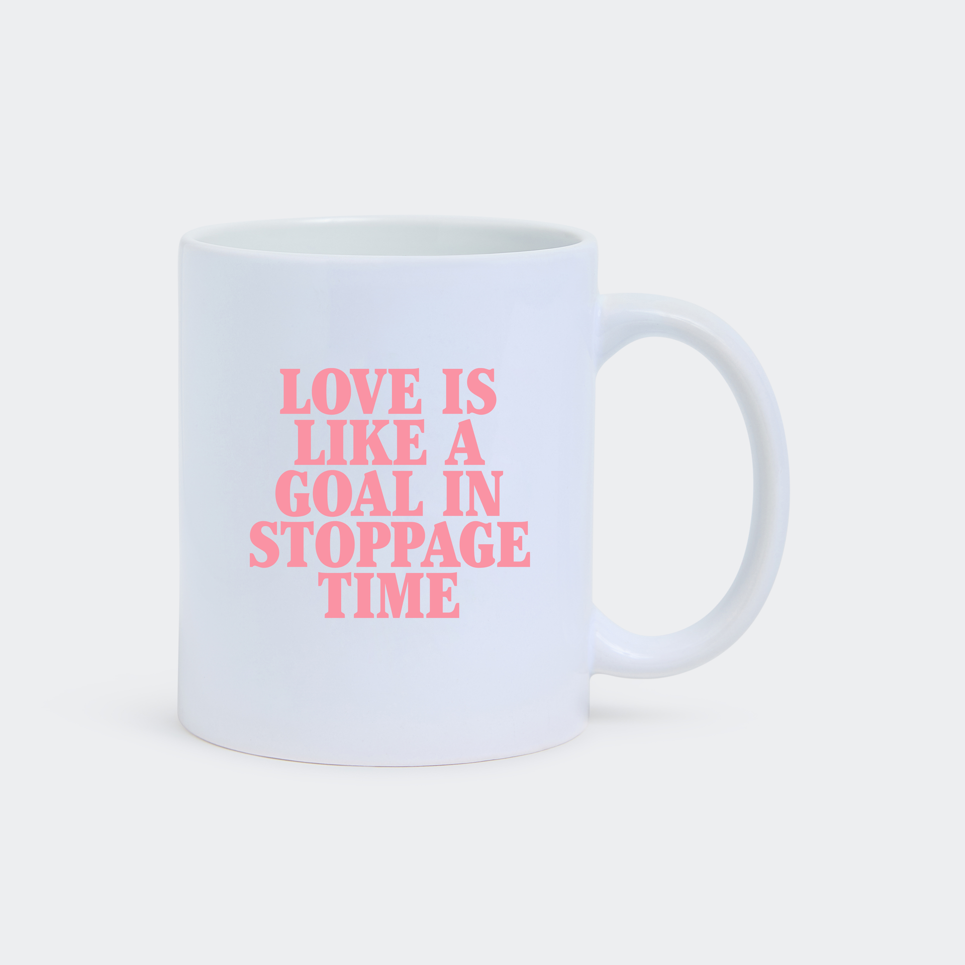 MIB Love Is Like A Goal In Stoppage Time Coffee Mug