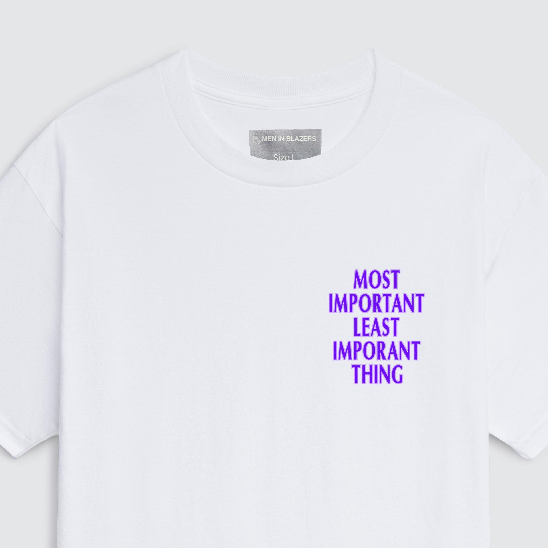 MiB Most Important, Least Important Crest Tee