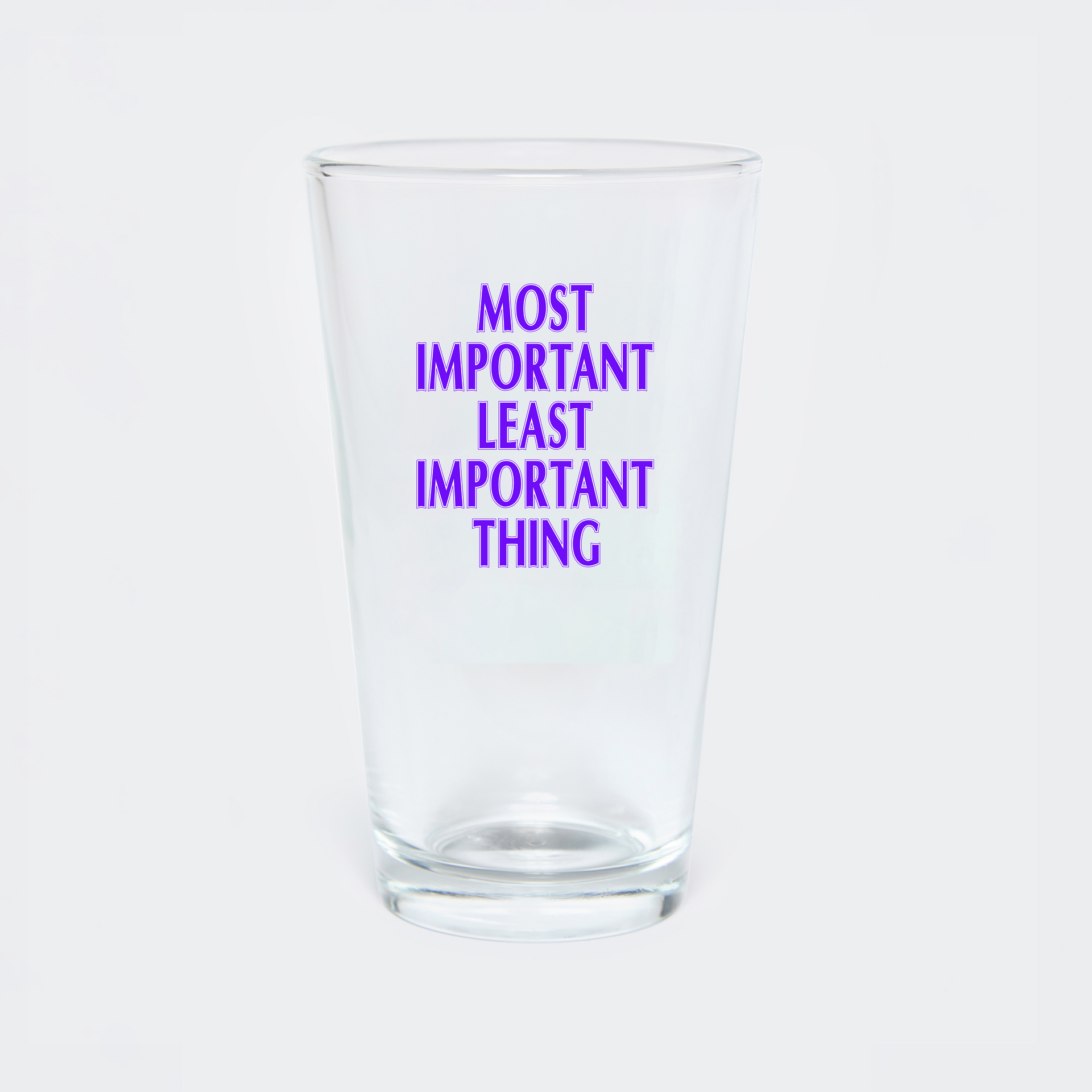 MIB Most Important, Least Important Pint Glass