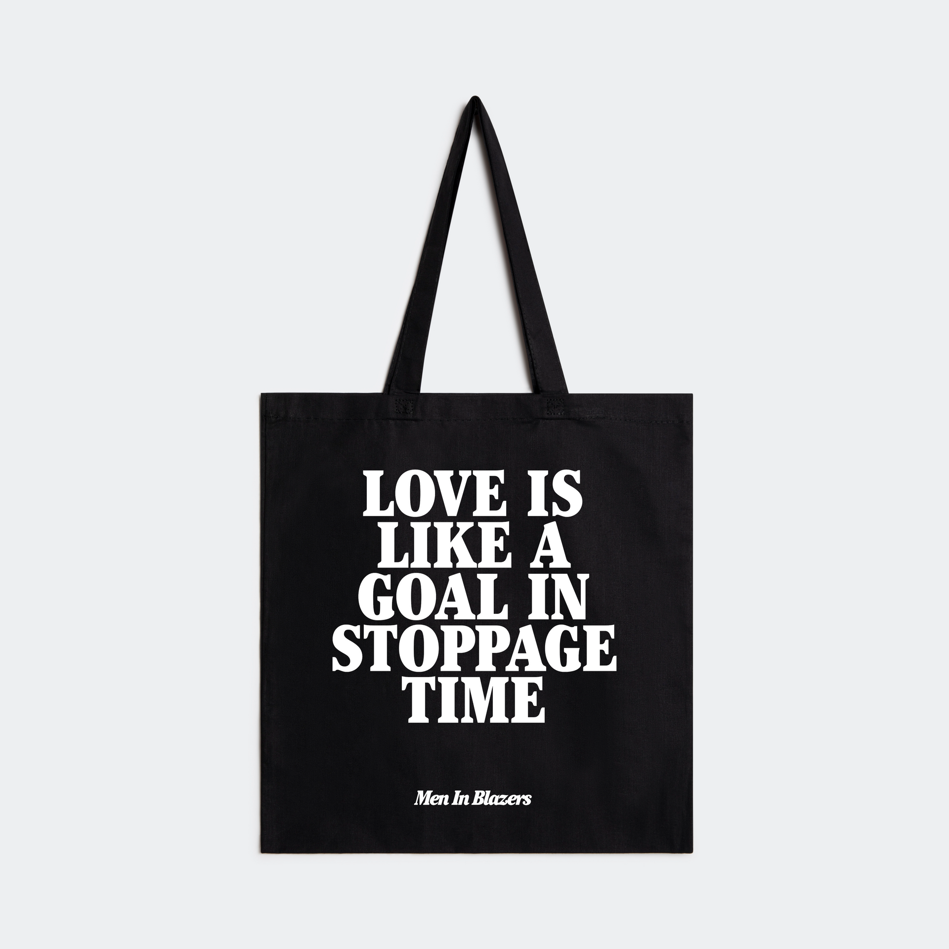 MIB Love Is Like a Goal Tote Bag